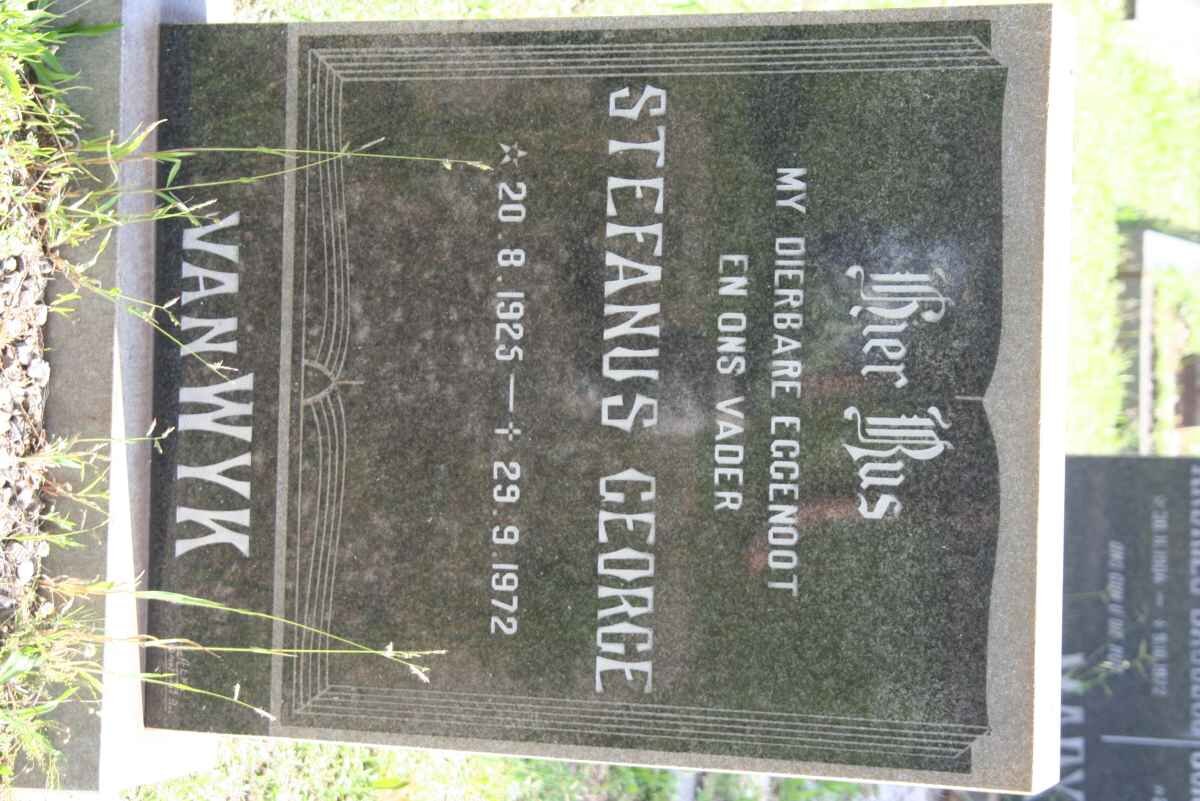 WYK Stephanus George, van 1925-1972