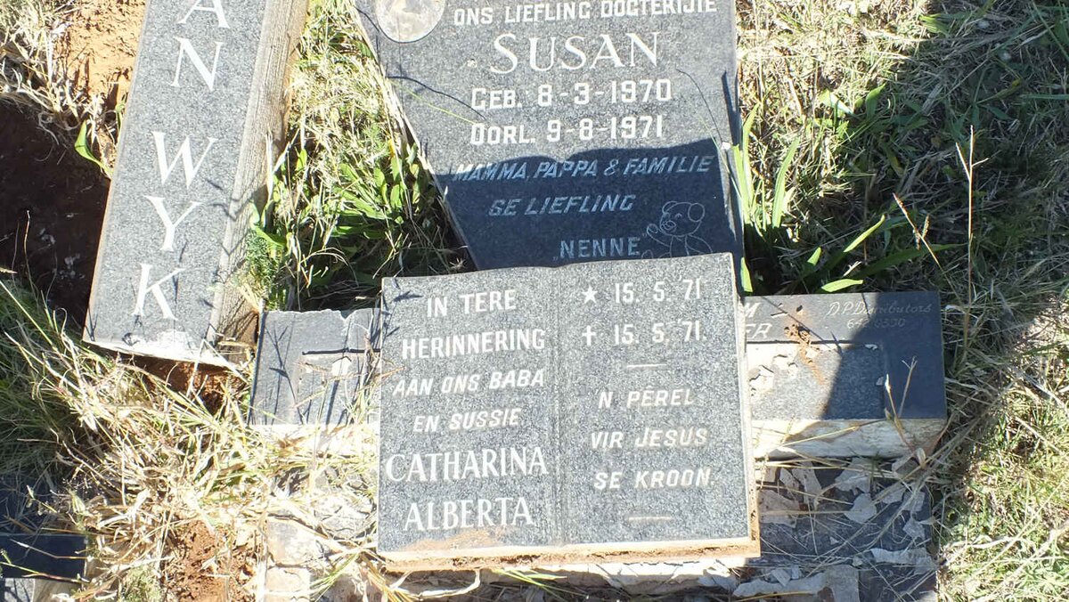 WYK Susan, van 1970-1971 :: VAN  WYK Catharina Alberta 1971-1971