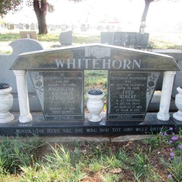 WHITEHORN Fred Albert 1947-1993 &amp; Magdalena Magrieta Gertruida 1950-