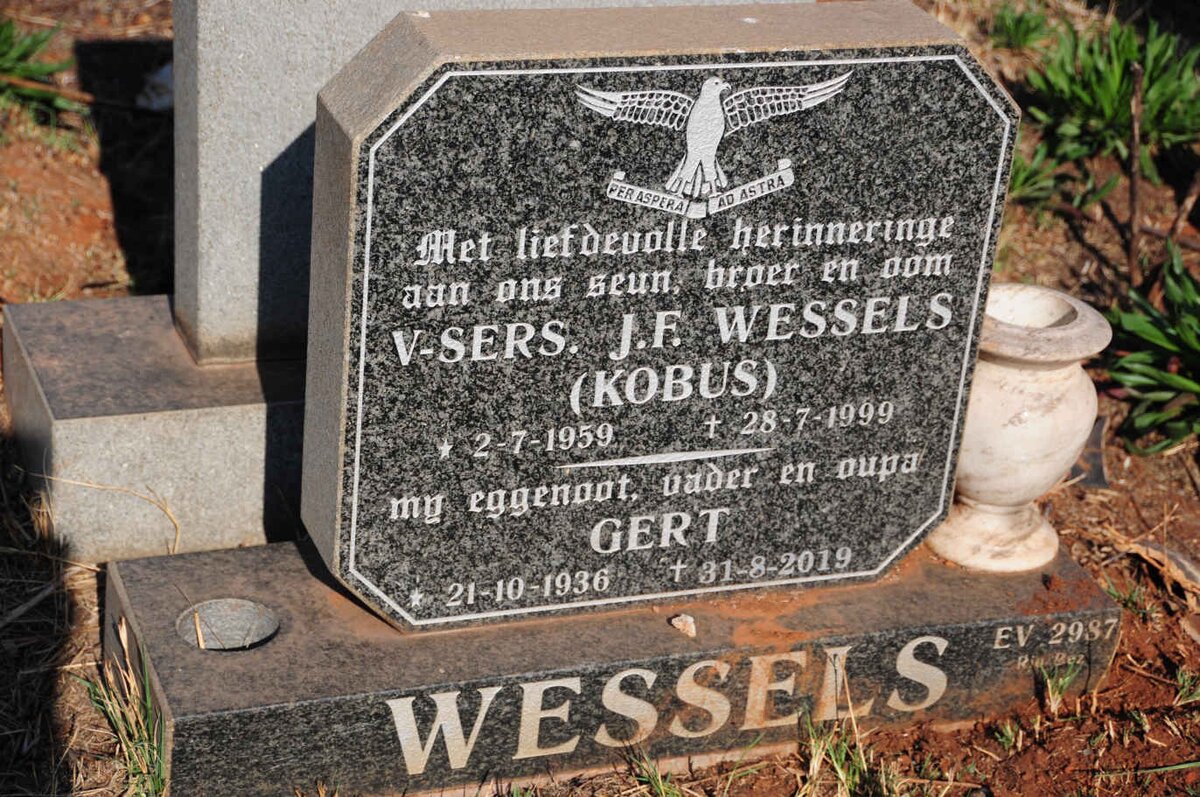 WESSELS Gert 1936-2019 :: WESSELS J.F 1959-1999  