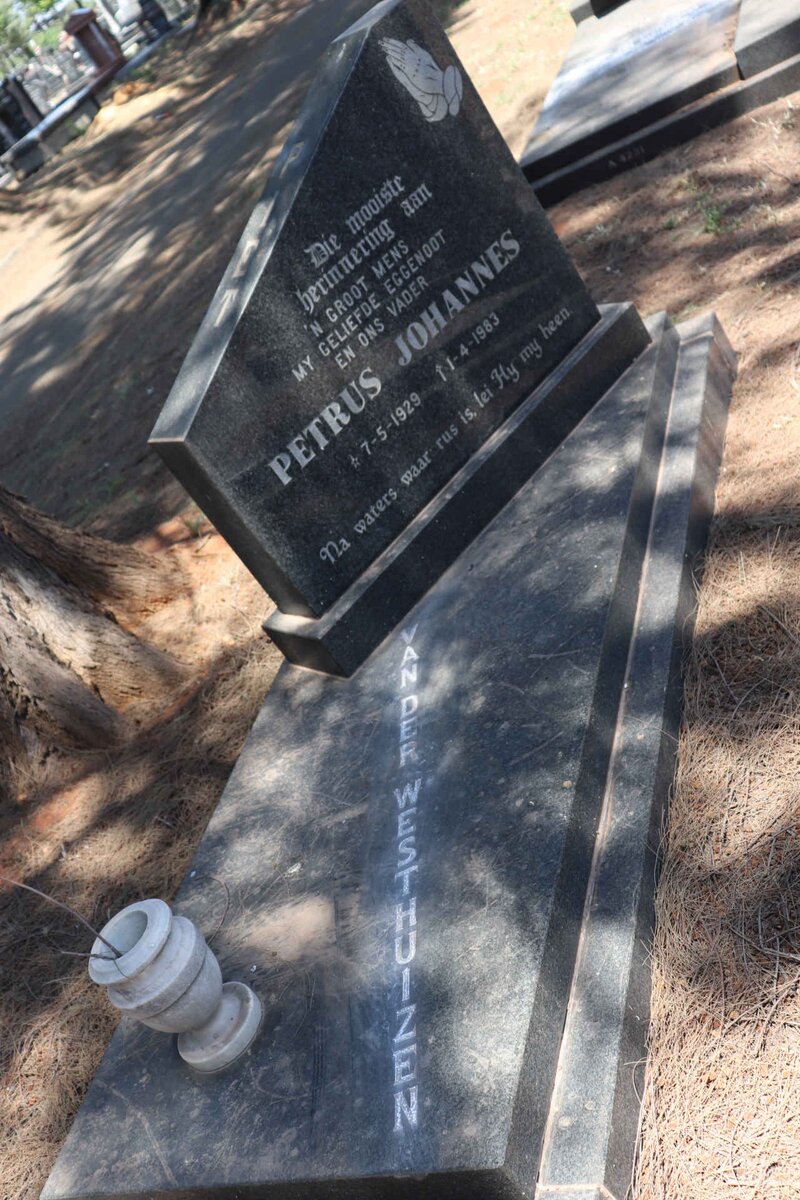 WESTHUIZEN Petrus Johannes, van der 1929-1983