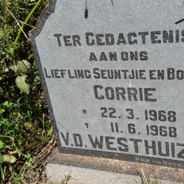 WESTHUIZEN Corrie, v.d. 1968-1968