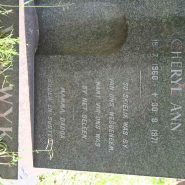 1WYK Cheryl Ann, van 1960-1971