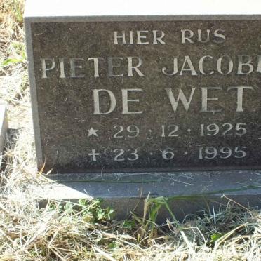 WET Pieter Jacobus, de 1925-1995