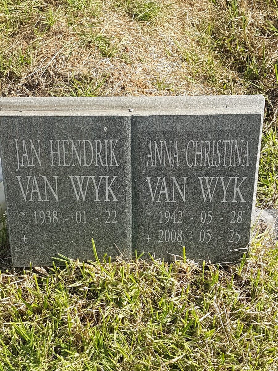 WYK Jan Hendrik, van 1938- &amp; Anna Christina 1942-2008