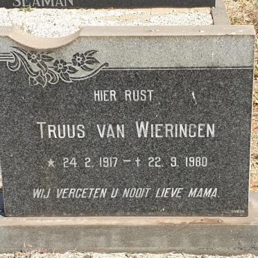WIERINGEN Truus, van 1917-1980