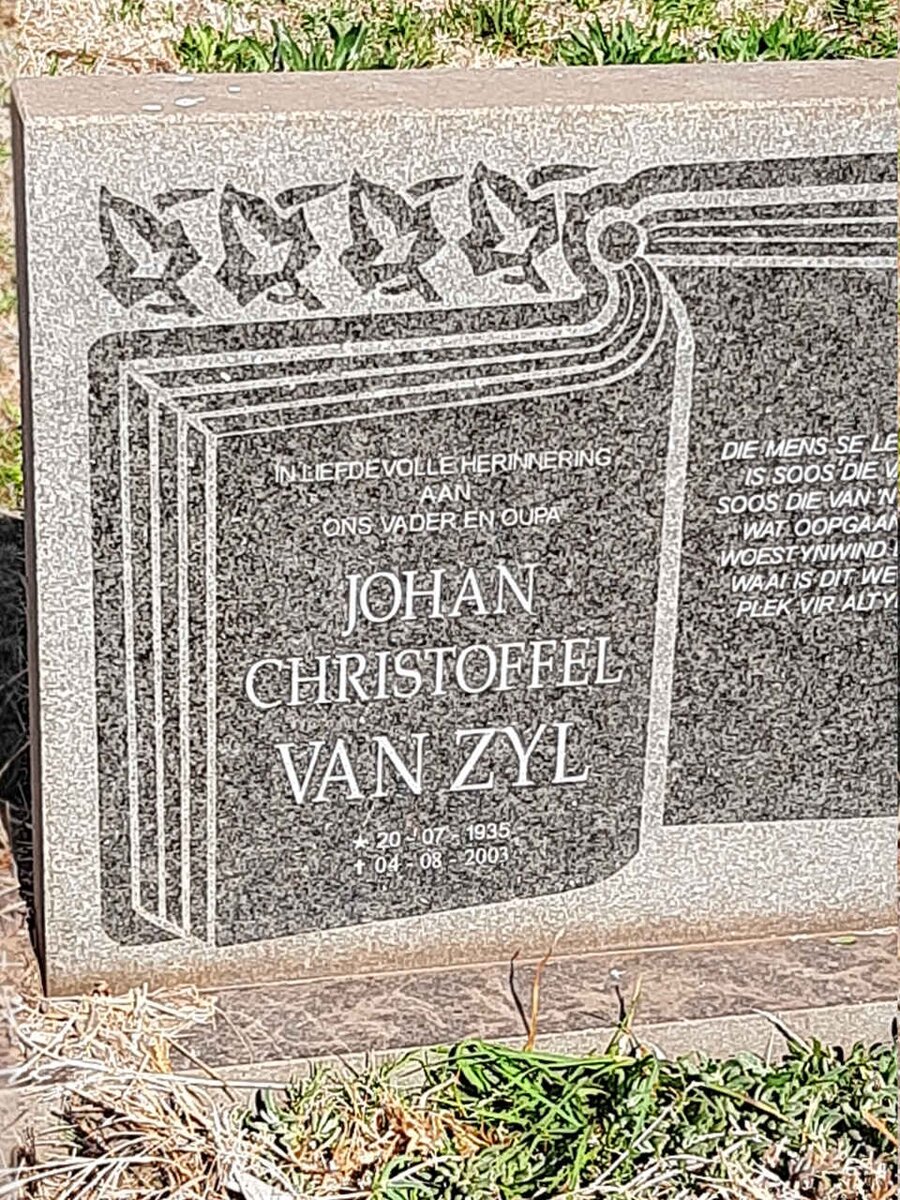 ZYL Johan Christoffel, van 1935-2003