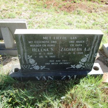 ZYL Zagharais A.J., van 1934- &amp; Helena S. 1939-1993