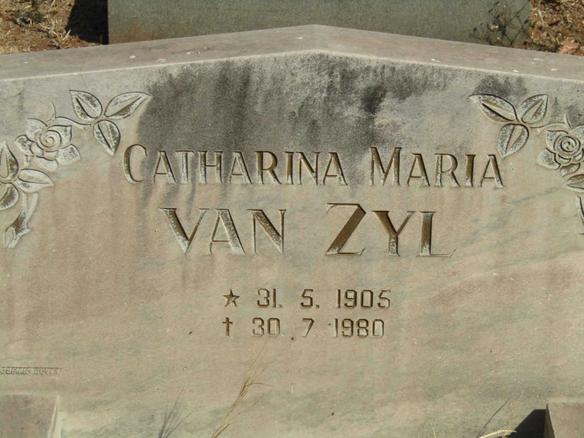ZYL Catharina Maria, van 1905-1980