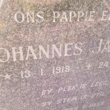 FOURIE Johannes Jacobus 1919-1971