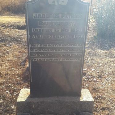 BADENHORST Jacobus Petrus 1850-1923