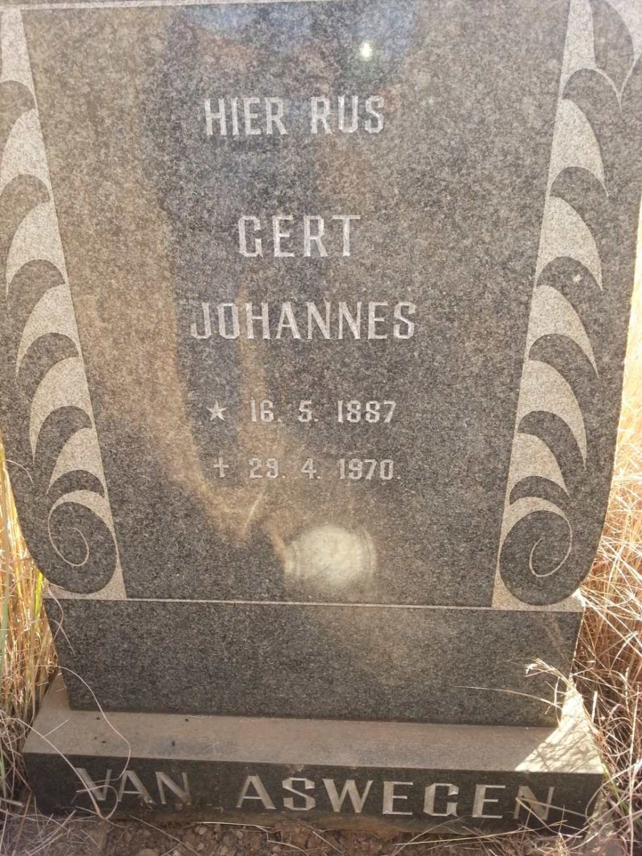 ASWEGEN Gert Johannes, van 1887-1970