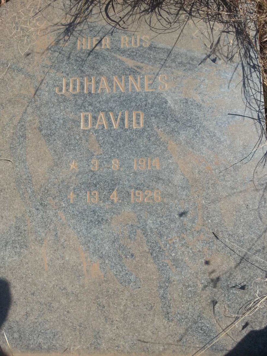 ASWEGEN Johannes David, van 1914-1926