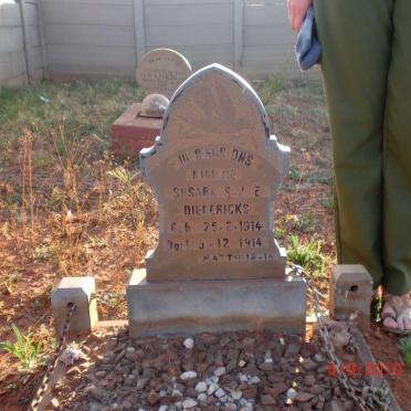 DIEDERICKS Susara S.J.E. 1914-1914