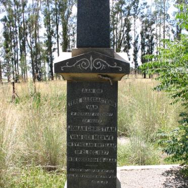 MERWE Johan Christian, van der -1927 &amp; Sophia E.W.MULLER -1936