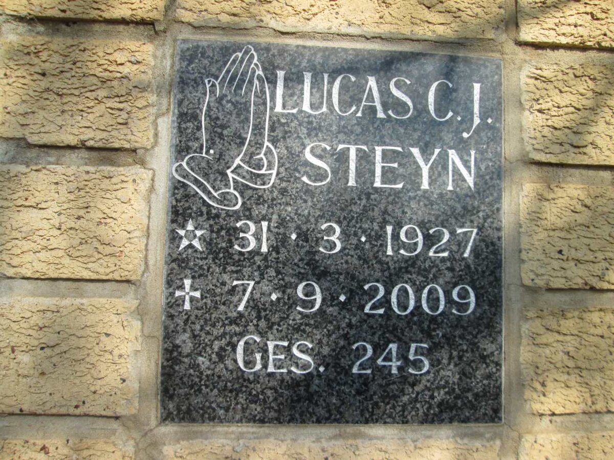 STEYN Lucas C.J. 1927-2009