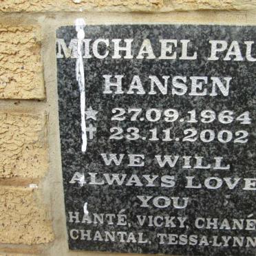 HANSEN Michael Paul 1964-2002