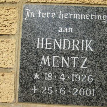 MENTZ Hendrik 1926-2001