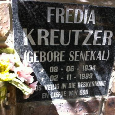 KREUTZER Fredia nee SENEKAL 1934-1999