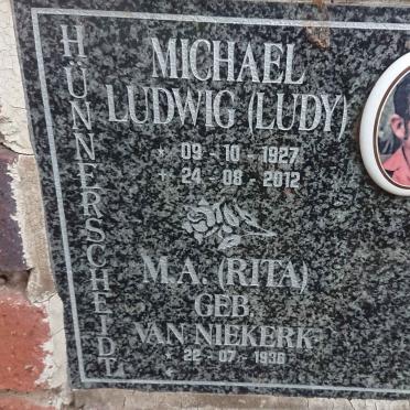HUNNERSCHEIDT Michael Ludwig 1927-2012 &amp; M.A. VAN NIEKERK 1936-