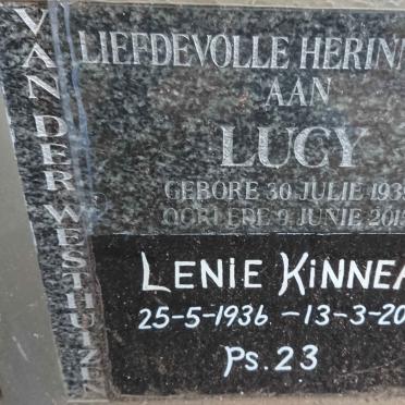 KINNEAR Lenie 1936-2021 :: WESTHUIZEN Lucy, van der 1939-2015