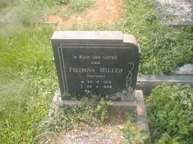MILLER Fourina nee SNYMAN 1918-1969