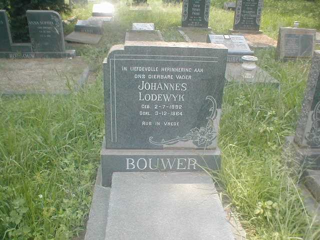 BOUWER Johannes Lodewyk 1882-1964