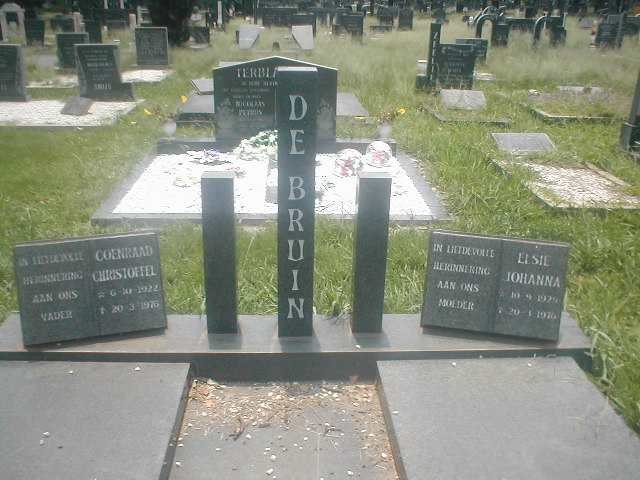 BRUIN Coenraad Christoffel, de 1922-1976 &amp; Elsie Johanna 1929-1976