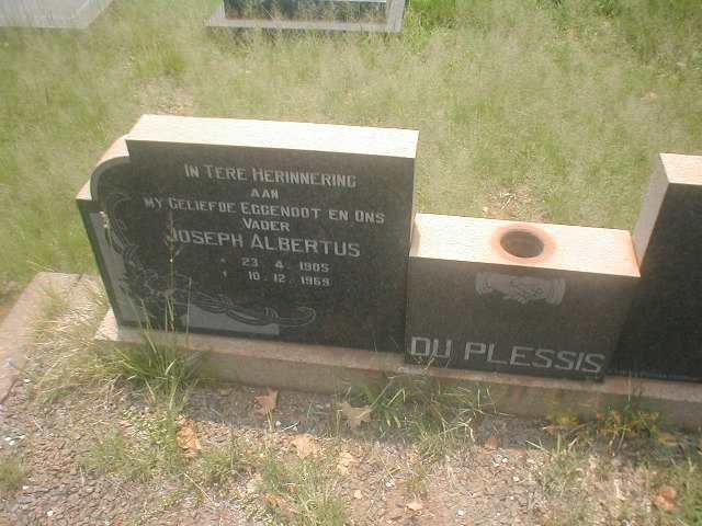 PLESSIS Joseph Albertus, du 1905-1969