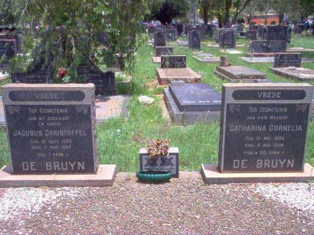 BRUYN  Jacobus Christoffel, de 1885-1964 &amp; Catharina Cornelia 1894-1974