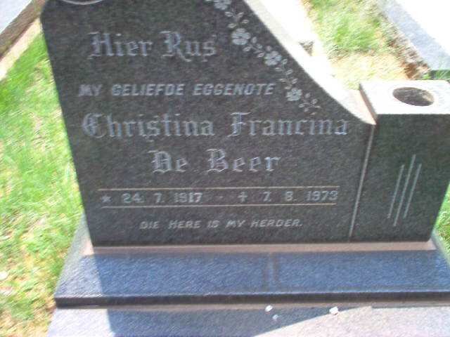 BEER Christina Francina, de 1917-1973