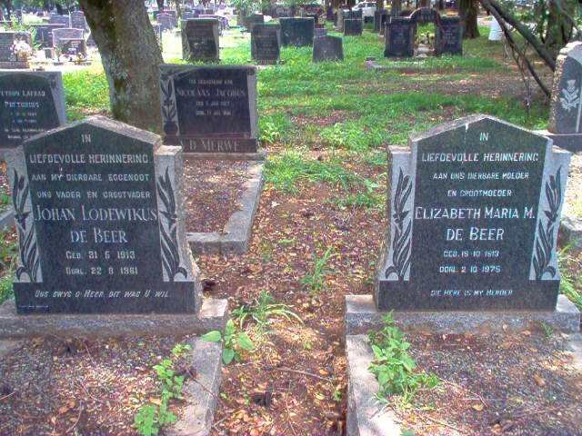 BEER Johan Lodewikus, de 1913-1961 &amp; Elizabeth Maria M. 1913-1975