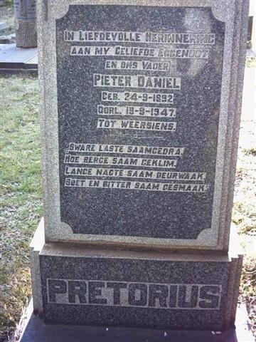 PRETORIUS Pieter Daniel 1892-1947