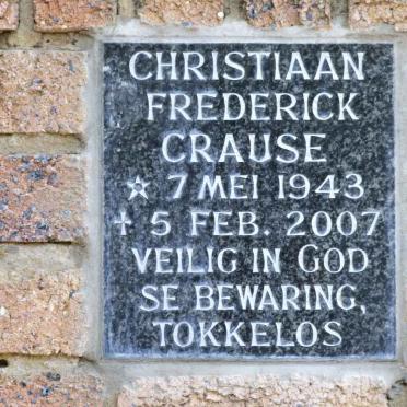 CRAUSE Christiaan Frederick 1943-2007