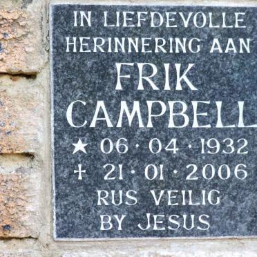 CAMPBELL Frik 1932-2006