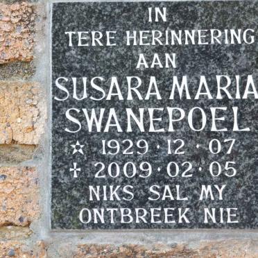 SWANEPOEL Susara Maria 1929-2009