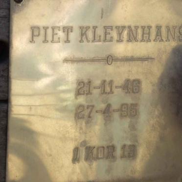 KLEYNHANS Piet 1946-1995