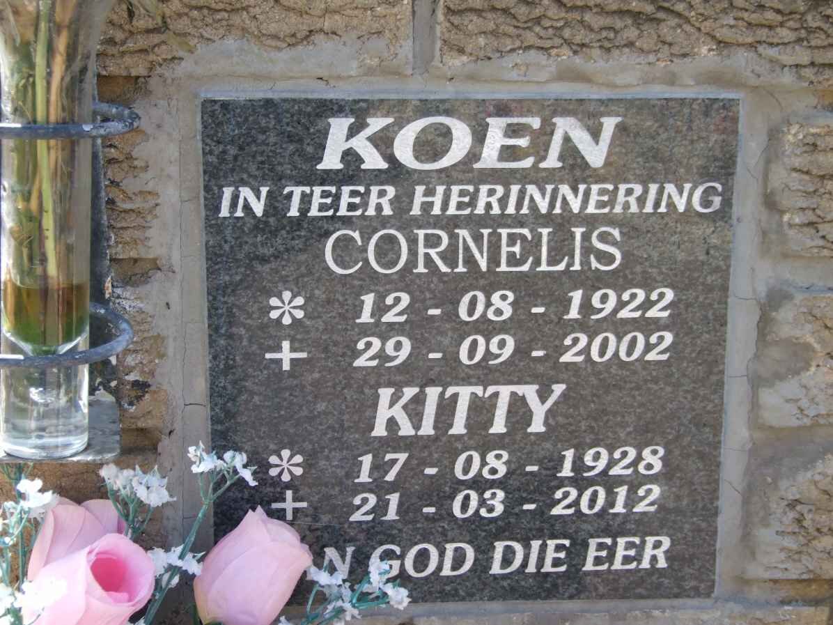 KOEN Cornelis 1922-2002 &amp; Kitty 1928-2012