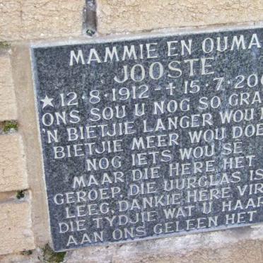 JOOSTE Mammie 1912-2004