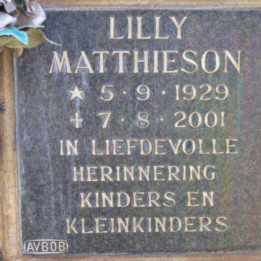 MATTHIESON Lilly 1929-2001