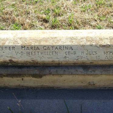 WESTHUIZEN Hester Maria Catarina, v.d. 1882-1901