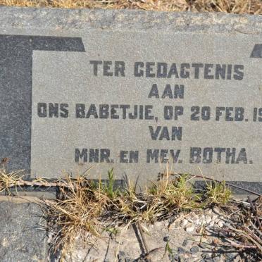 BOTHA Babetjie -1930