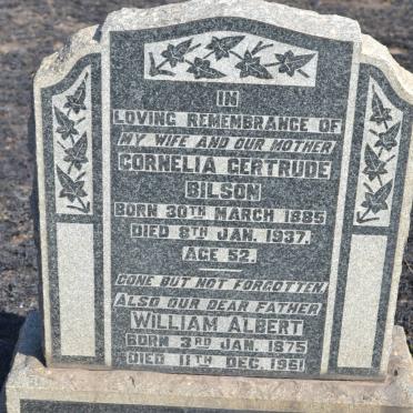 BILSON William Albert 1875-1961 &amp; Cornelia Gertrude 1885-1937