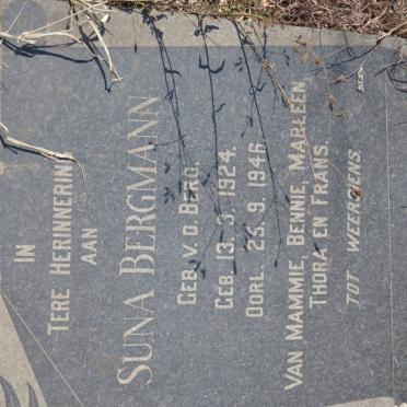 BERGMANN Suna nee v.d. BERG 1924-1946