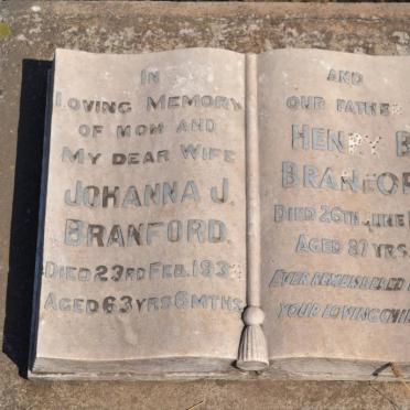 BRANFORD Henry B. -1956 &amp; Johanna J. -1939