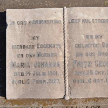 BAISHEIM Maria Johanna 1891-1927 :: BAISHEIM Fritz George 1926-1927