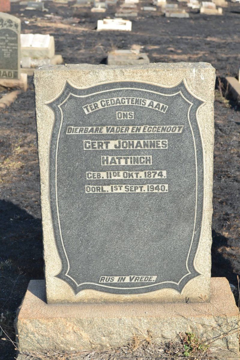 HATTINGH Gert Johannes 1874-1940