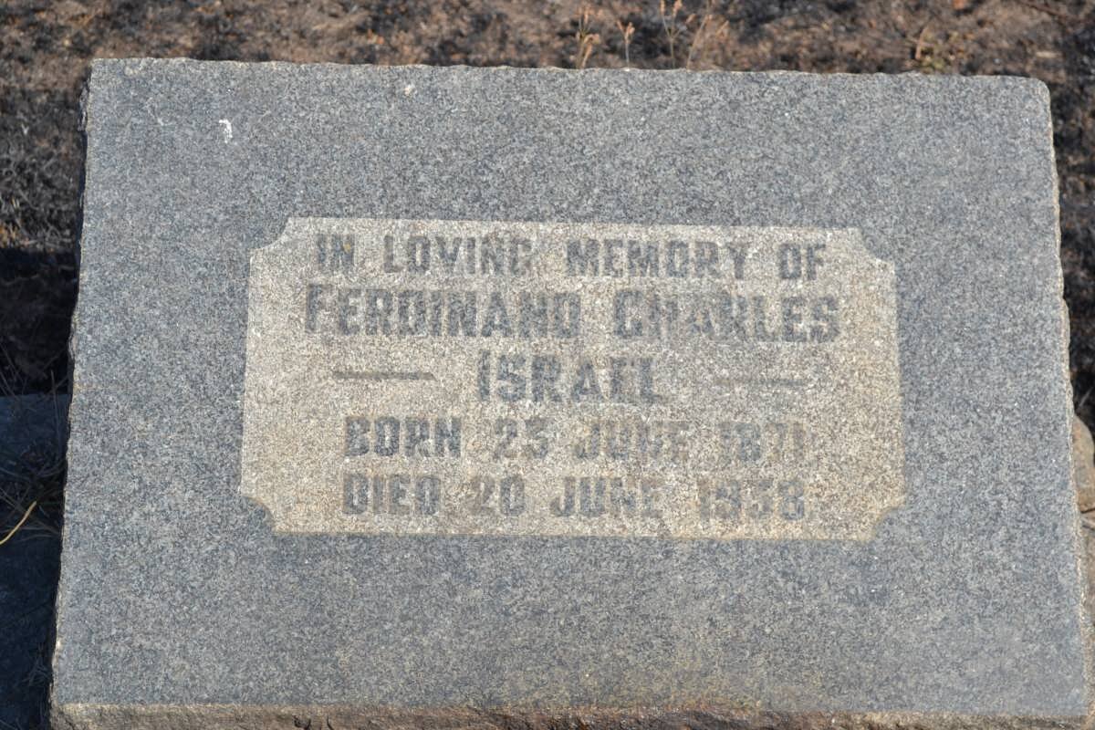 ISRAEL Ferdinand Charles 1871-1938
