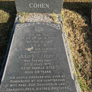 COHEN Julius -1970
