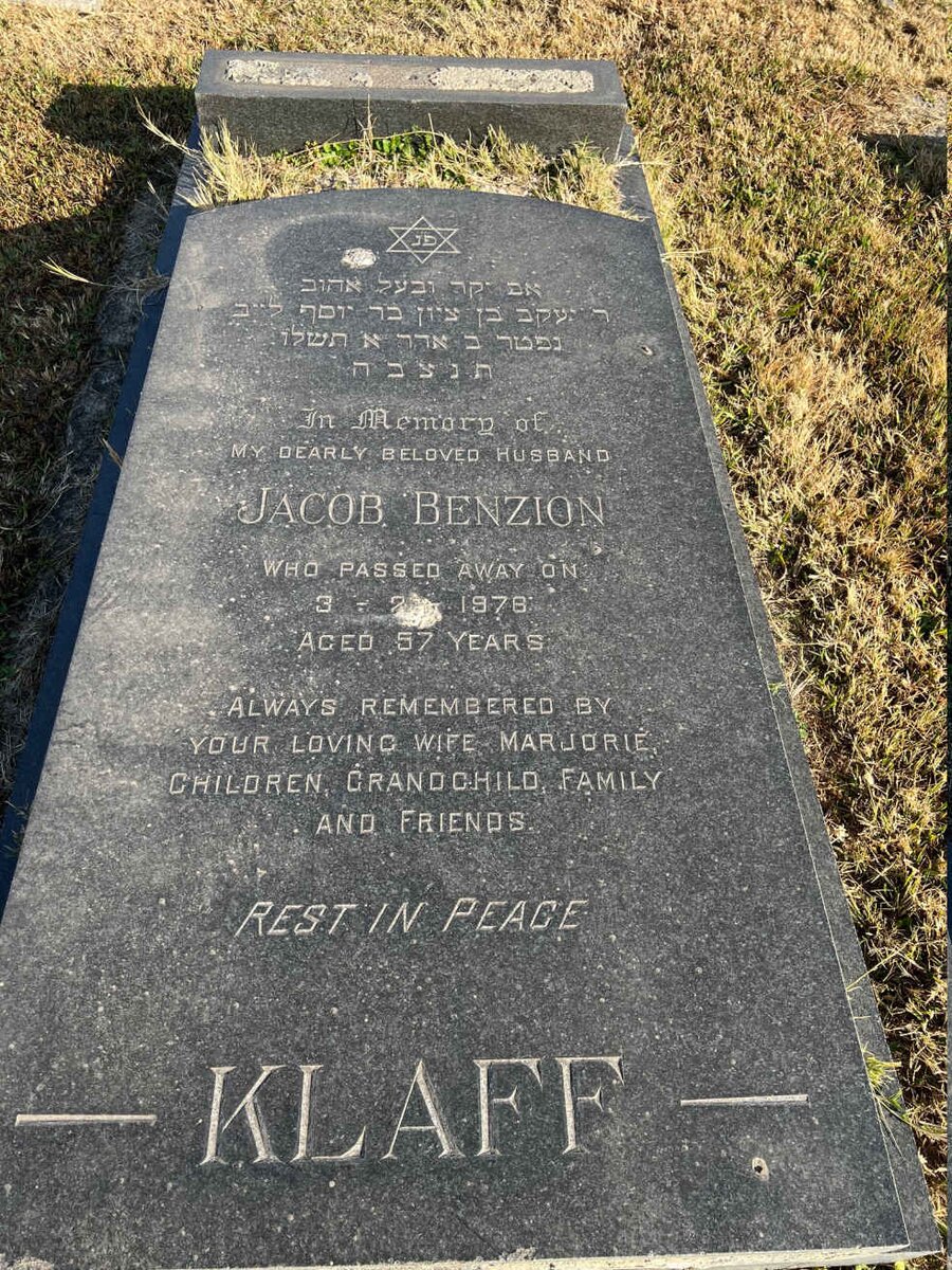 KLAFF Jacob Benzion -1978